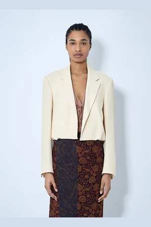 DRIES VAN NOTEN Crop Single-breasted Blazer - Femme Blazers Cream S