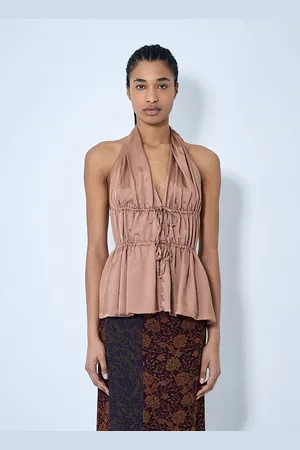DRIES VAN NOTEN Drawstring Halterneck Top - Femme Hauts Fr - 38