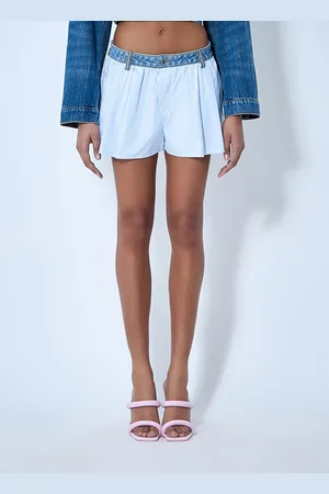 Alexander Wang Denim Waistband Shorts - Femme Shorts Us - 02