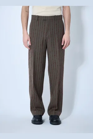 Burberry Striped Wool Tailored Pantalon - Homme Pantalons Dark Eu - 48