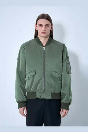 Prada Re-nylon Bomber Jacket - Homme Blousons Khaki S