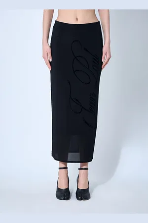 Jean Paul Gaultier Mesh Tattoo Midi Skirt - Femme Jupes M
