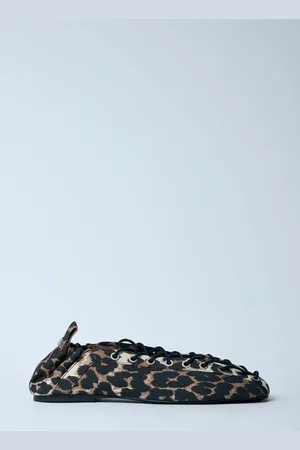 Ganni Leopard Oleatex Ballerina Flats - Femme Chaussures Plates Eu - 36