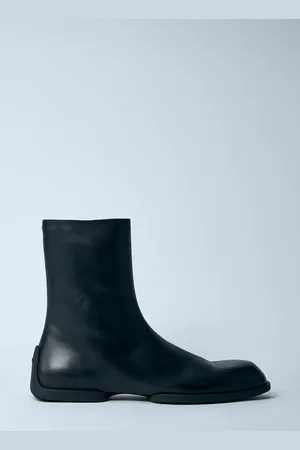 Jil Sander Leather Zip-up Ankle Boot - Homme Bottines Eu - 40