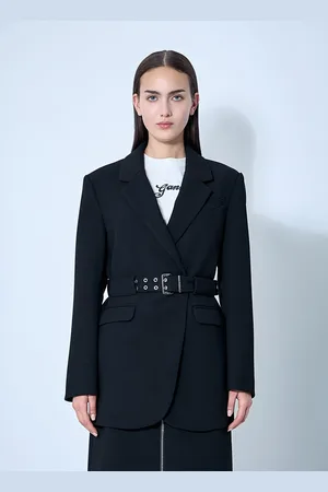 Ganni Bonded Crepe Blazer - Femme Blazers Fr - 34