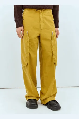 DRIES VAN NOTEN Drawstring Cargo Pantalon - Homme Pantalons Yellow S