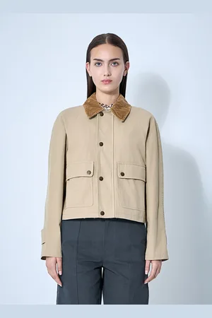 Burberry Casual Short Jacket - Femme Blousons Beige Uk - 06