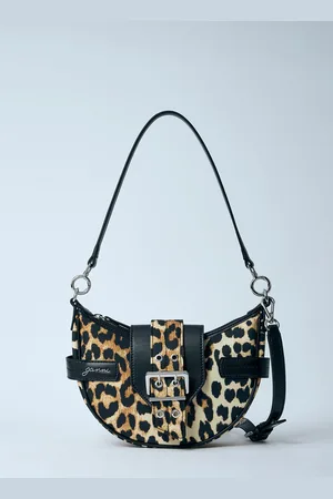 Ganni Small Leopard Bucky Crossbody Sac - Femme Sacs À Épaule One Size