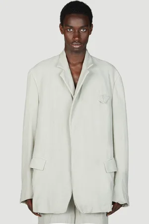 Bottega Veneta Light Wool Silk Mouline Blazer - Homme Blazers Cream Eu - 52