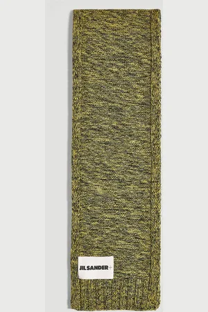 Jil Sander Chunky Mouliné Scarf - Homme Echarpes Green One Size