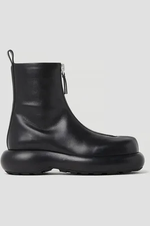 Jil Sander Zip Up Leather Ankle Bottes- Femme Bottines Et Bottes Eu - 38