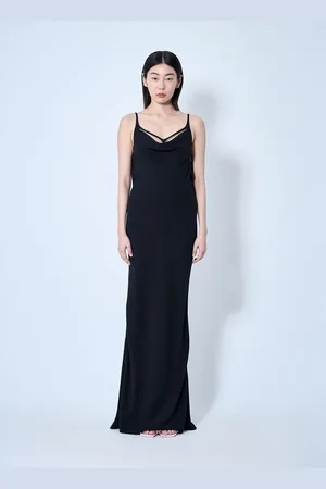 MUGLER Crepe Maxi Dress - Femme Robes Fr - 36
