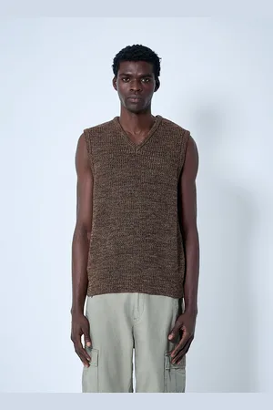 Noah NYC Twisted Yarn Sweater Vest - Homme Pulls S