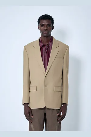 Saint Laurent Yves Wool Blazer - Homme Blazers Beige Eu - 48