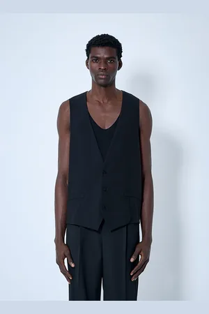 Saint Laurent Silk Crepe Waistcoat - Homme Hauts Eu - 48