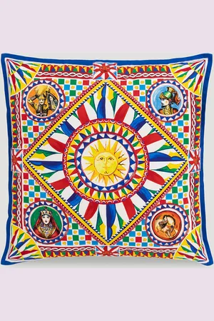 Dolce & Gabbana Canvas Cushion Small - Textiles Multicoloured One Size