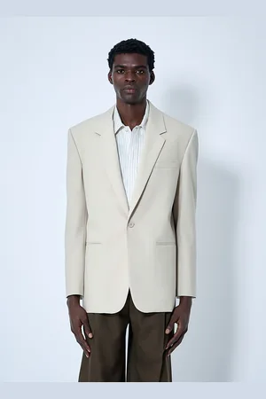 Saint Laurent Yves Single-breasted Blazer - Homme Blazers Beige Eu - 48