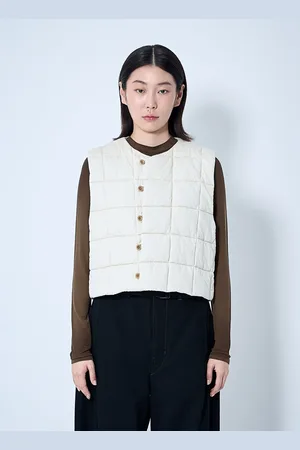 LEMAIRE Wadded Gilet - Femme Hauts Cream Eu - 40