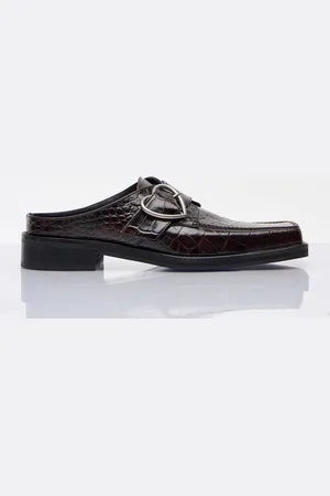 MARTINE ROSE Square Toe Buckle Mules - Homme Mules Eu - 42