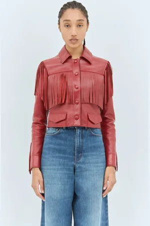 Chloé Fringed Leather Jacket - Femme Blousons Fr - 38