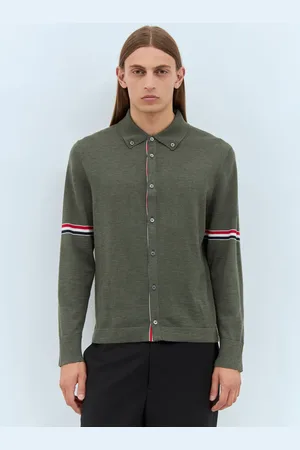 Thom Browne Thom Brune Button-down Collar Cardigan - Homme Pulls Green 2