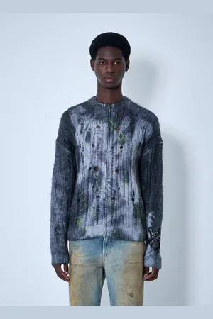 Acne Studios Printed Zip-up Sweater - Homme Pulls S