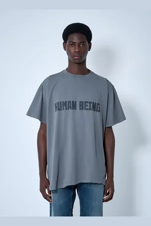Balenciaga Human Being T-shirt - T-shirts Grey 2