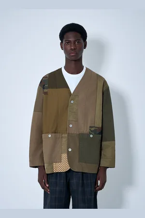 Comme des Garçons Patchwork Jacket - Homme Blousons Khaki S