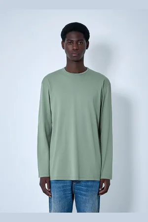 RIER Cotton Longues Manchese T-shirt - Homme T-shirts Beige S