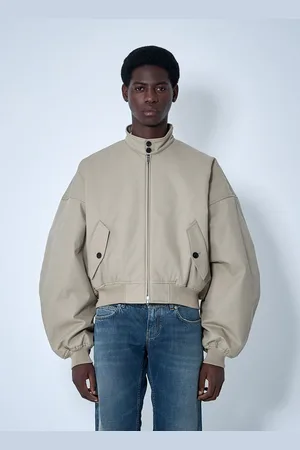 Balenciaga Round Harrington Jacket - Homme Blousons Beige Eu - 48
