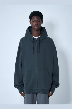 Maison Margiela Logo Motif Zip-up Sweateshirt - Homme Sweatshirts S