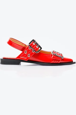 Ganni Feminine Buckle Ballerina Flats - Femme Chaussures Plates Eu - 41