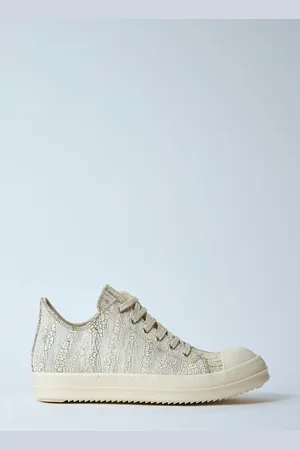 Rick Owens Low-top Coated Baskets- Homme BasketsBlanc Eu - 44