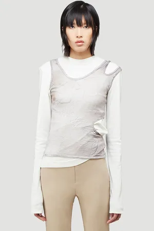 Mainline:RUS/Fr.CA/DE Layered Distressed T-shirt - Femme Hauts S