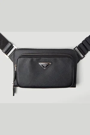 Prada Logo Motif Woven Beltbag - Homme Sacs Banane One Size