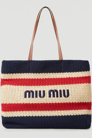 Miu Miu Raffia-effect Tote Sac - Femme Sacs À Main Multi One Size