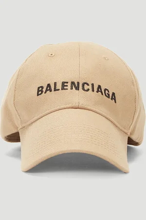 Balenciaga Logo Motif Baseball Cap - Femme Chapeaux Beige L