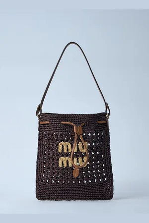 Miu Miu Mini Woven Logo Motif Sac - Femme Sacs À Épaule One Size