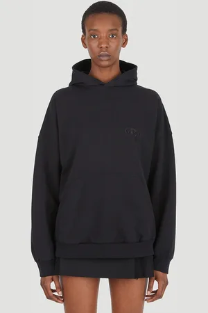 Balenciaga Logo Embroidery Hooded Sweatshirt - Femme Sweatshirts Us - 04