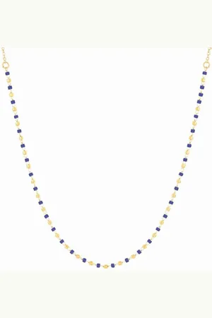 Clyda Collier Naturelle Acier 1 Rang Et Perles Miyuki Bleues Marines
