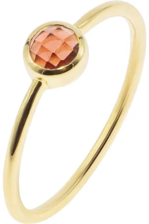 Sloya Bague Gemia En Pierre Grenat Plaqué Or