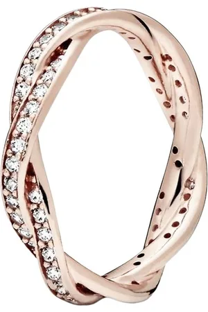PANDORA Bague Torsades Scintillante Timeless Métal doré à l?Or Rose fin 585/1000?
