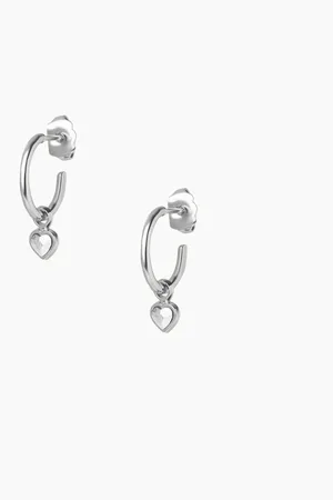Les Interchangeables Créoles - A59253 Creoles Coeur PM Argent