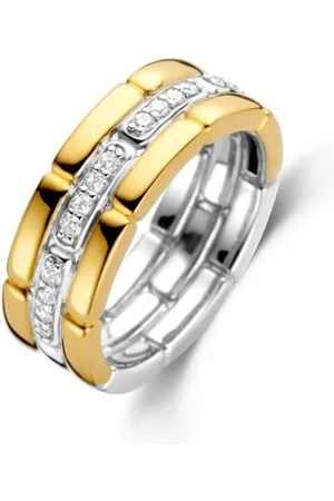 Ti Sento Bague femme 12270ZY - Argent, plaqué or