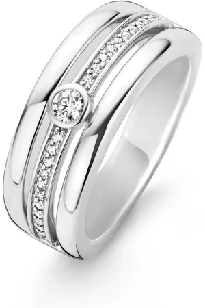 Ti Sento Bague Liberation 12094ZI - Triple Anneaux Cristaux Femme