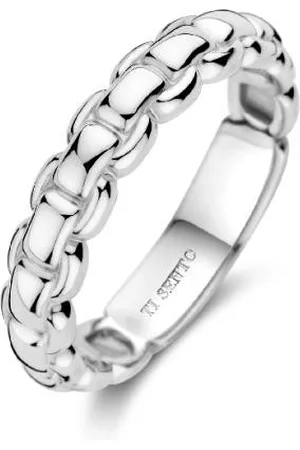Ti Sento Bague - 12319SI Rhodié Effet Matelassé