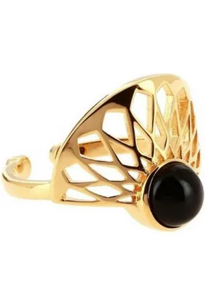 Kosma Paris Bague Kosma Mia BRSL0421-ONXBK - Métal Jaune & Onyx Noir Femme