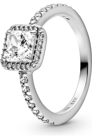 PANDORA Bague Halo Scintillant Carré Timeless