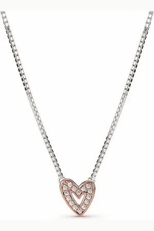 PANDORA Collier argent Moments Esquisse de C?ur