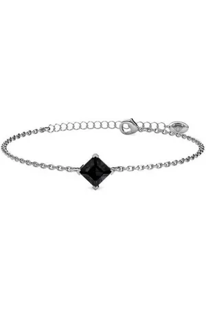 Myc-Paris Bracelet Femme Square - DB0085-S-BK Laiton Argent Noir